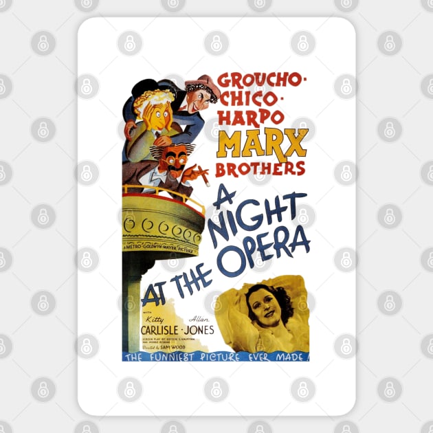 Marx Brothers Bros A Night At The Opera Sticker by parashop